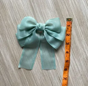 SeaFoam green Bow Clip thumbnail 5
