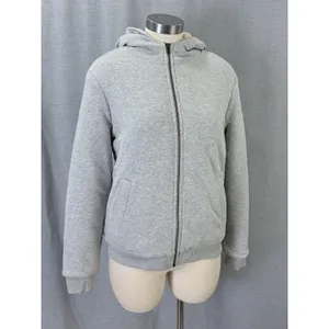 Boden Gray Sherpa Borg Fleece Lined Full Zip Hoodie Sweatshirt US 4 thumbnail 2