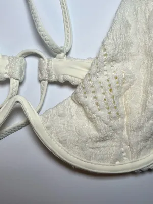 ONEONE two piece swimwear Cream Textured Underwire Bikini Set size medium thumbnail 5
