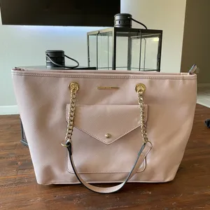 ALDO Blush Pink Faux Leather Chain Tote Bag thumbnail 4
