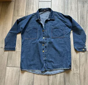Dark Blue Denim Jean Jacket thumbnail 1