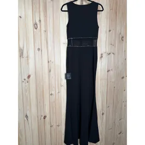 NWT Lulus Just Exquisite Black Rhinestone Mermaid Maxi Dress Holiday Party Sz M thumbnail 7