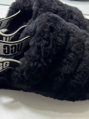 UGG black Fluff Yeah Slide Slippers size 9 thumbnail 7