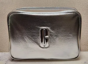 Clinique Silver Makeup Organizer Bag New No Tag thumbnail 1