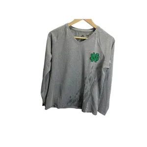 Notre Dame Adidas T Shirt Woman’s L Gray Long Sleeve‎ Fighting Irish Climalite thumbnail 2
