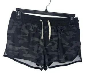Vuori Clementine 2.5" Shorts Women's Size Large Black Gray Camo Running Active thumbnail 1
