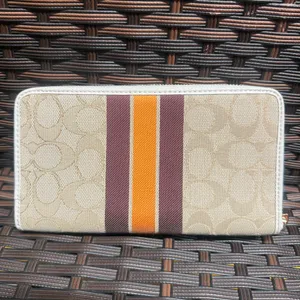 Dempsey Large Phone Wallet In Signature Jacquard With Stripe And Coach Patch c4110 thumbnail 3