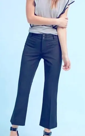 Anthropologie Size 8 The Essential Flare Dress Pants Trousers Navy Blue thumbnail 1