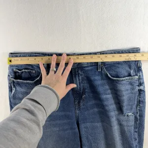 a.n.a. A New Approach Sz 14 Jeans‎ Mid Rise Boyfriend Straight Distressed Grunge thumbnail 11