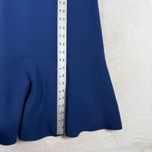 Amanda Uprichard Navy Blue Sleeveless Drop Waist Flounce Hem Dress Size L thumbnail 7