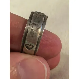 925 sterling silver ring band size 7 unique thumbnail 4