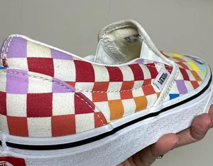 Vans Multicolor Checkered Slip-On Sneakers women’s 7.0 men’s 5.5 thumbnail 11