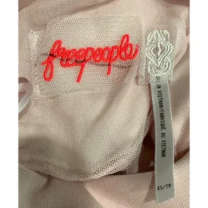 Free People Genevieve Mini Dress Pink Bubble Skirt Tie Shoulder XS Balletcore thumbnail 4