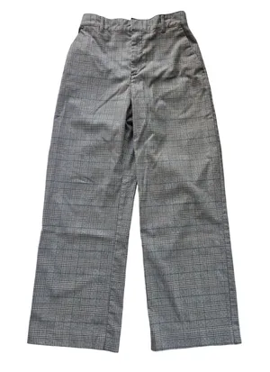 Gap Easy Trouser Womens Black Plaid Wide Leg High Rise Elastic‎ Back Pants 6 thumbnail 1