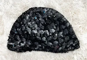 Juicy Couture Sequin Hat Vintage Y2K 2000s 100% Merino‎ Wool thumbnail 1