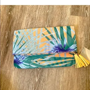 Urban Outfitters Kimichi Blue clutch with tassel NWT thumbnail 2