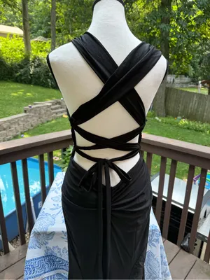 La Femme RN103544 Black Formal Ball Gown Dress Prom Wedding Size 2 S Small thumbnail 6
