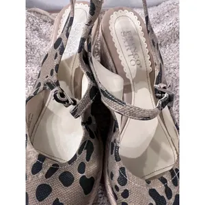 Franco Sarto Leopard Print Espadrille Wedge Sandals Slingback Size 8.5M‎ thumbnail 5