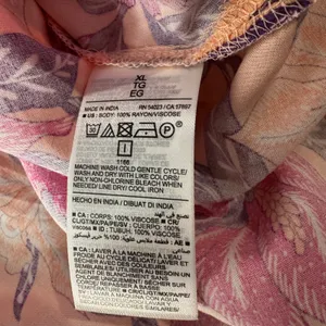 Old Navy X-Large Maxi Dress Sleeveless Side Slits Floral V-Neck Lightweight New thumbnail 9
