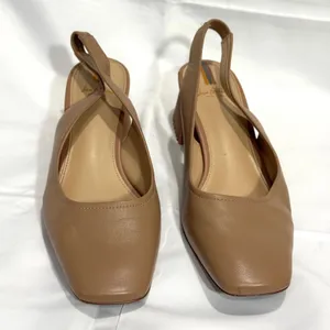 Sam Edelman Toren Slingback Tan Leather Pumps, Block Heel Size 7M thumbnail 2