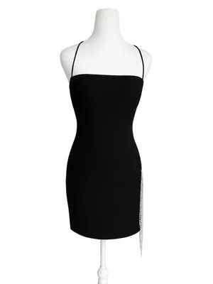 White Fox Boutique Come Back Mini Dress Black Size S Small LBD Cocktail‎ NWT thumbnail 2