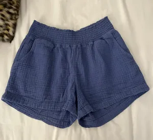 Linen Shorts Blue thumbnail 1