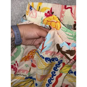 ellison printed‎ flowy wide leg pants fruit resort rayon nylon Pockets m thumbnail 4