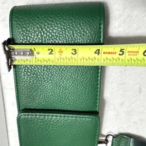 Green Synthetic Leather Crossbody Bag with Removable coin purse/or AirPods case thumbnail 7