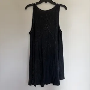 We The Free Free People‎ Heart Beat Graphic Tank Top Acid Wash Black XS thumbnail 8