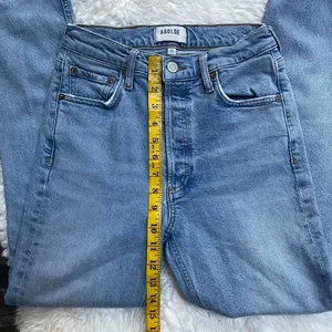 Agolde Blue Medium Wash Button Fly Jeans Mid Rise Skinny Denim thumbnail 5