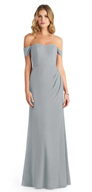 Azazie Grey Blue Formal Dress thumbnail 1