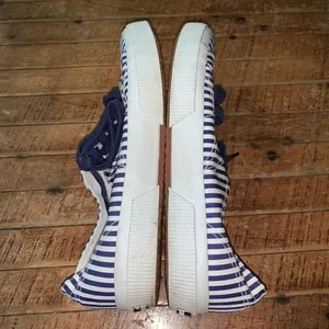 Superga nautical blue and white striped royalcore 9.5 platform sneakers thumbnail 5