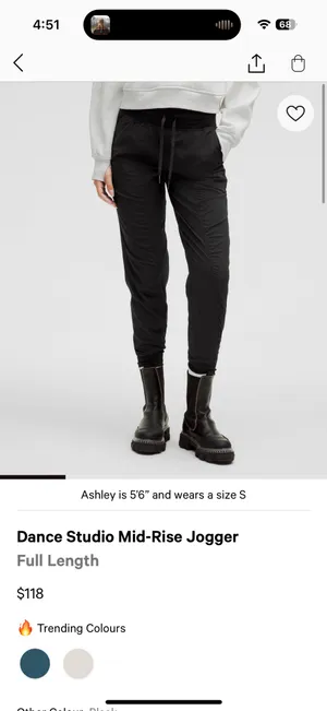 Black Lululemon Dance Studio Joggers thumbnail 3