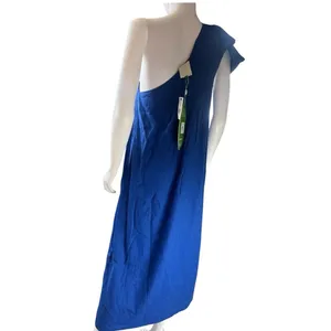 FARM RIO‎ One-Shoulder Linen-Blend Midi-Dress Size Small NWT thumbnail 2