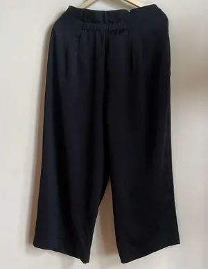 Abercrombie & Fitch high waisted dress pants with attached satin belt tie thumbnail 3