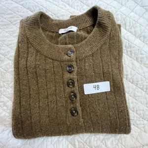 Madewell Bowden Sweater Womens Size L Brown Henley Wool Alpaca thumbnail 7