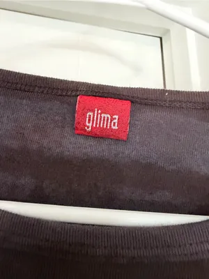 Ombre Crewneck Long Sleeve Tee Brown Size L thumbnail 2