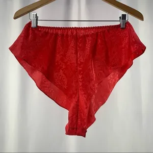 Vintage 90's Victoria's Secret High Hip‎ Cheeky Sleep Shorts in Red Size Small thumbnail 3