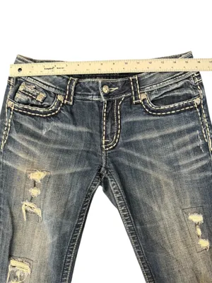 Miss Me Distressed Jeans Cut-Off Capri Cropped Denim Women’s Size 29 thumbnail 9