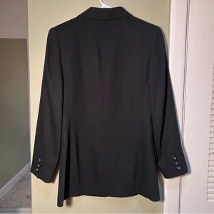 Valerie Stevens Women's Size 2 Petite Blazer‎ Suit Jacket Black Pure New Wool thumbnail 6