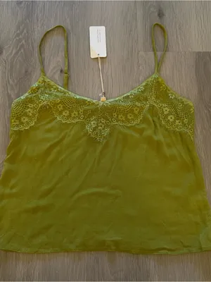 Irene's Story NWT Garden Daughter Green lace Top thumbnail 4