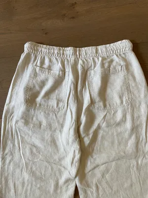Old Navy High-Rise Wide Leg Linen Blend Pants Size Medium In Flax Linen Color thumbnail 12
