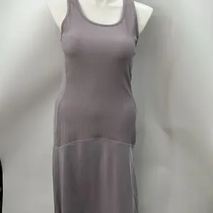 Athleta large lilac athletic fitted ribbed dress thumbnail 3