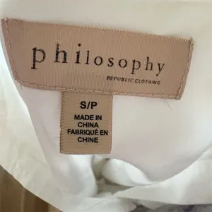 Philosophy Republic Women's White Button-Up Shirt Size S Long Sleeve thumbnail 4