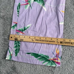 Banana Bay Trousers Pants Size Medium Palm Floral Pattern Resortwear Cropped USA thumbnail 6