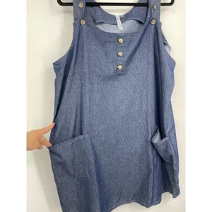 NY Collection Petite Women Mini Tank Dress Sleeveless Scoop Neck Blue PXL NEW thumbnail 7