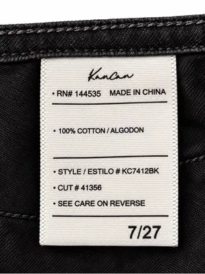 Kancan Black High Rise Straight Leg Jeans Size 7/27 100% Cotton thumbnail 4