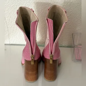 Revolve RAYE Leon faux croc embossed Boot in Pink Pink color size 5.5 thumbnail 6