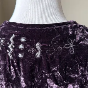 Chico’s Lula Crushed Velvet Embellished Jacket thumbnail 7