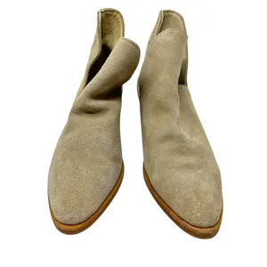 Free‎ People Charm Double V Ankle Boots Camel Suede Size Beige 37.5 US 7 thumbnail 2